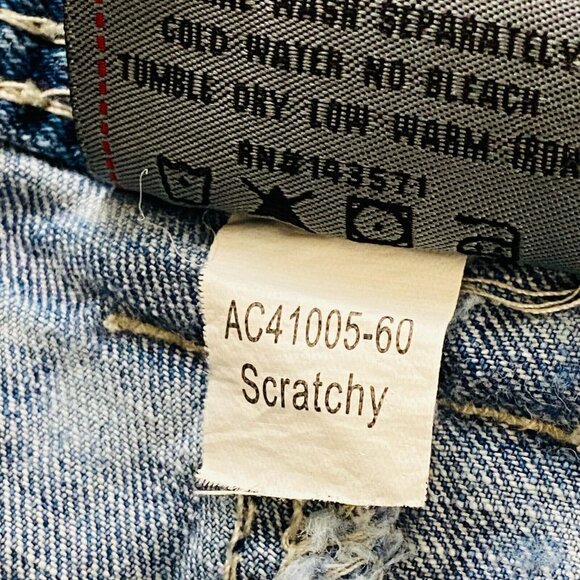 Axe & Crown Jeans Slim Fit Men's W 36 L 30 Whiskered Straight Scratchy * - Picture 12 of 12